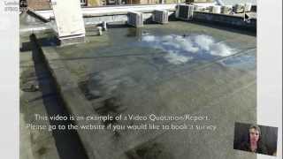 Flat roof estimates quotations and report by video.