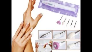 New easy to use Electric Manicure Pedicure Grooming Beauty Nail Art File Polish Drill Tool Set