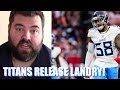 Tennessee Titans fan is suprised by the news that HAROLD LANDRY HAS BEEN RELEASED BY THE TITANS