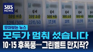 "모두가 멈춰 섰습니다" 10·15 후폭풍…그린벨트 만지작? / SBS / 모아보는 뉴스