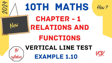 10th Maths / unit 1/ Relations & Function/ vertical line test & Exaple 1.10 #function  #mathswithvsk