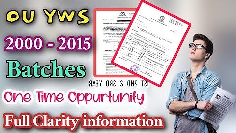 OU year Wise Exams Notification released || One Time chance for Degree backlog Exams || చూడండి