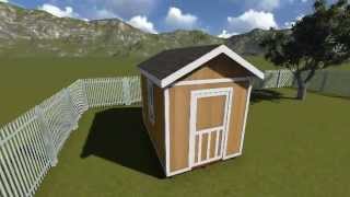 8X12 Storage Shed Plan The 8X12 Storage Shed plan will go a long ways in organizing your outdoor tools and supplies. It has a high 8 ft. tall walls and a 6/