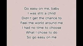 Adele - Easy On Me (Lyrics)