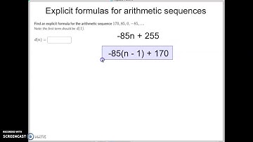 Explicit formulas for arithmetic sequences