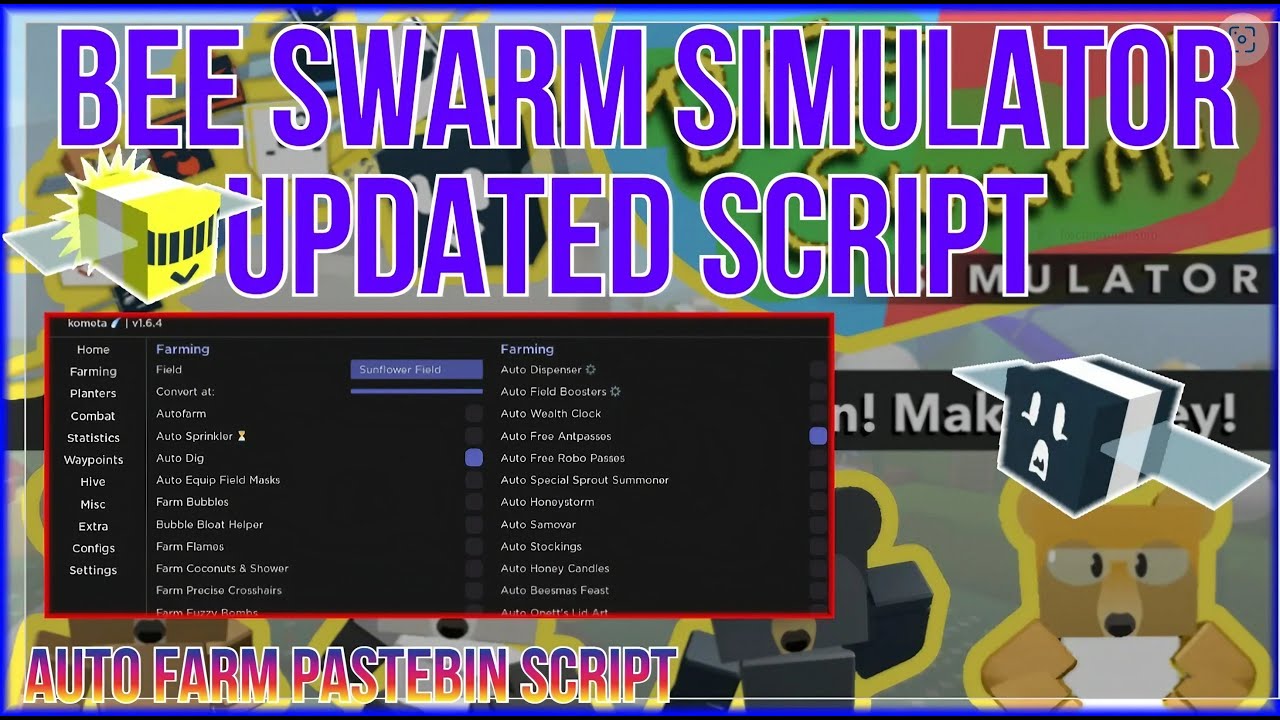 [UPDATED] Bee Swarm Simulator Script Hack Auto Farm + Get All Items