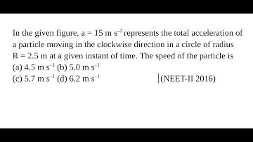 In the given figure, a = 15 m s–2represents the total acceleration of a particle moving in