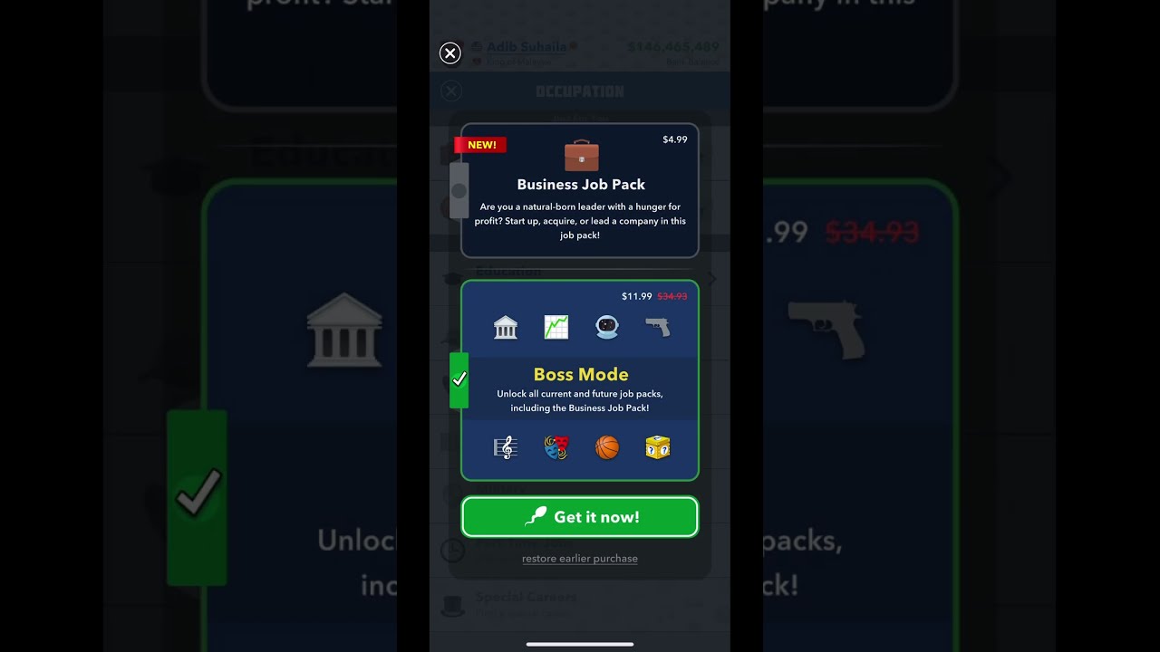 How to get anything free in BitLife #free #bitlife #jobpack #hack #cheat #easy