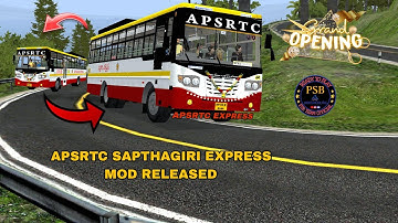 🎀😎RELEASED APSRTC SAPTHAGIRI EXPRESS BUS MOD || HOW TO DOWNLOAD || Off Road MAP MOD DOWNLOAD NOW 😊❤️