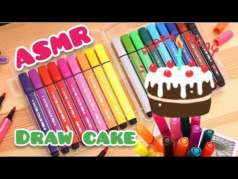 Draw cake #asmrart #coloring #asmr