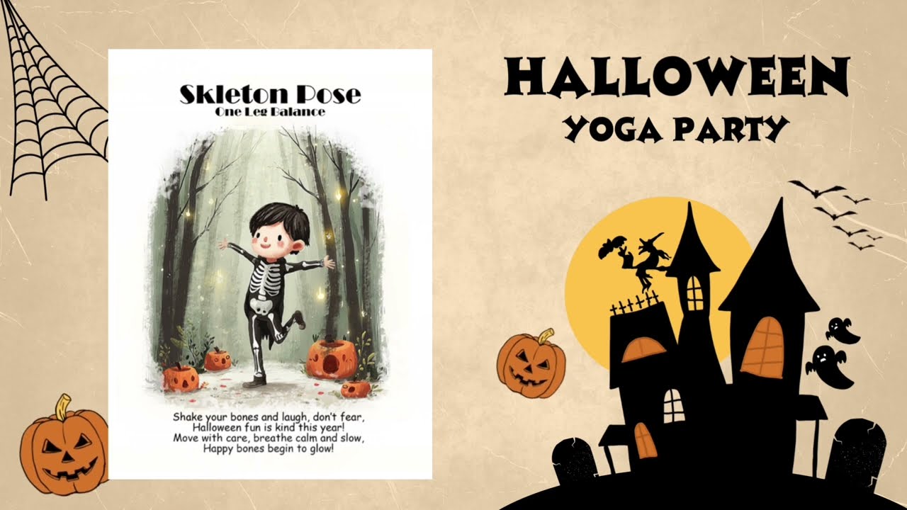 Halloween Yoga Party | 30 Fun Poses with Songs & Poems for Kids