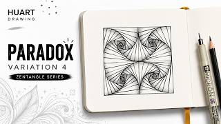 PARADOX Zentangle Pattern Variation 4 | Relaxing Zentangle Drawing
