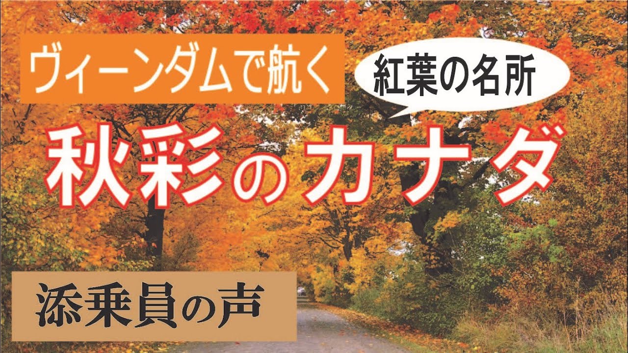 添乗員の声シリーズ ヴィーンダムで航く秋彩のカナダ プリンスエドワード島 セントローレンス河クルーズ Youtube