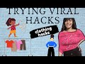 TRYING VIRAL HACKS || CLOTHING HACKS FROM 5 MINUTE CRAFT || FRENKY CHRISTIAN
