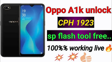Oppo a1k unlock format sp flash tool | oppo cph1923 unlock format sp flash tool #cph1923 #unlockfrp