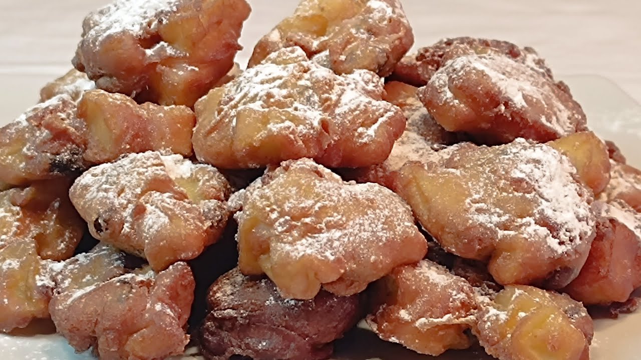 FRITTELLE  di MELA il fritto più leggero del mondo una tira l'altra