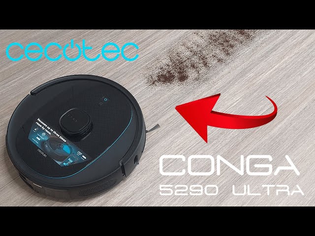 CECOTEC CONGA 5290 ULTRA robot vacuum cleaner test with its base 