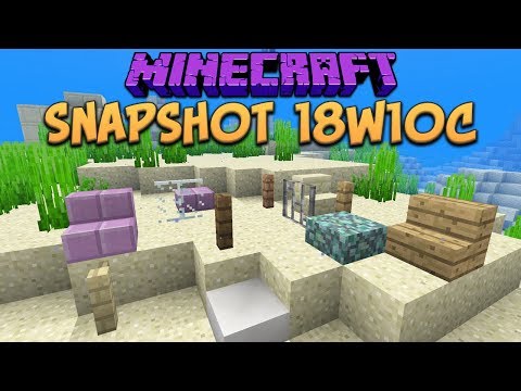 Minecraft 1.13 Snapshot 18w10c New Water Physics! Underwater Blocks! (Update Aquatic)