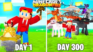 I Spent 300 Days in Dragon Fire Minecraft... Here&#39;s What Happened