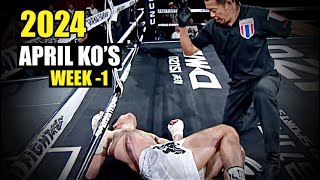 MMA \& Boxing Knockouts I April 2024 Week 1