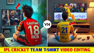 How To Create IPL Cricket Team T-Shirt Name video editing Vn |IPL Jersey Name Ai Photo Video Editing