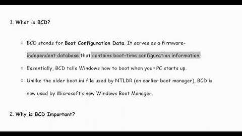 What is Boot Configuration Data? What is BCD explained