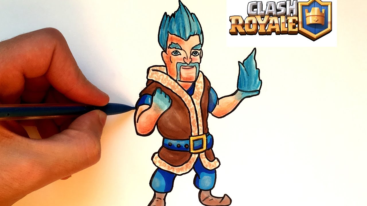 DRAW ICE WIZARD CLASH ROYALE