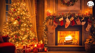 Traditional Instrumental Christmas Songs Playlist with A Warm Fireplace ?? Cozy Christmas Ambience