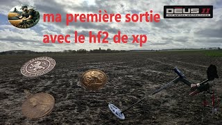 My first outing with the XP HF2 coil: I found a 164-year-old coin