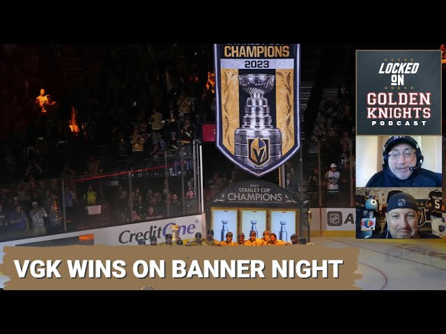 Golden Knights raise Stanley Cup championship banner before season