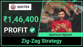 Quotex | Zig-Zag Trading Strategy (Mobile Trading) | ₹1,46,400 Profit Live Account Trading Profit screenshot 4