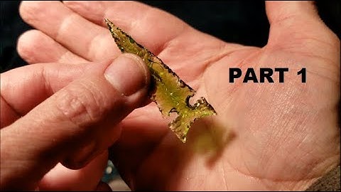 818 - Flintknapping Champagne Bottle Arrowhead 1/3