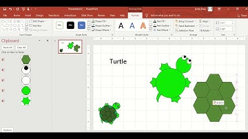 How to draw a Turtle (Lesson 3) by Using Power Point