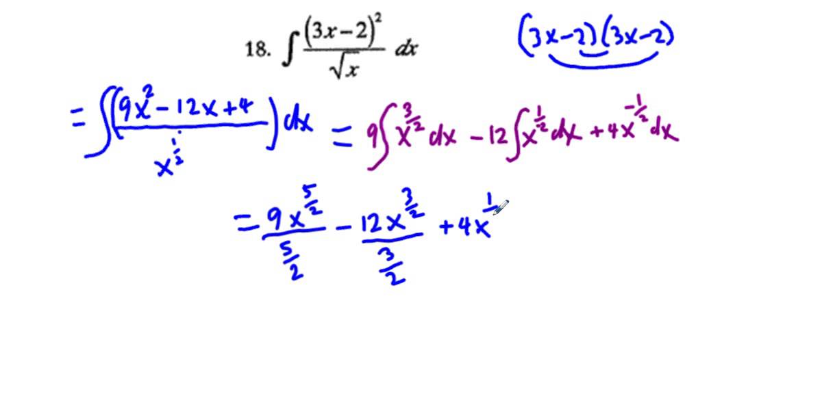 6.7 integration by substitution homework answer key