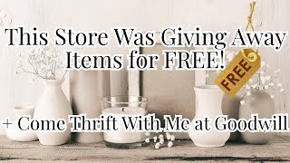 See What Store Was Giving Items Away for FREE+Thrift w/Me at Goodwill