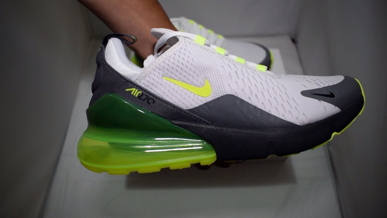 nike air max 270 white and neon green