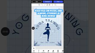 Gym, Yoga Posters, Email Signature & Letterhead Design on Mobile (No App, No PC) #gymmarketing