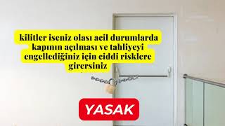 Yangın Kapılarında Güvenlik Riskleri Önlemesi Çözümleri .Kapı Açıldığında Ses Ve Işıkla Alarm Uyarı