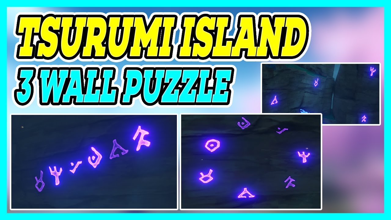 All Glowing Wall Puzzle on Tsurumi Island Genshin Impact YouTube