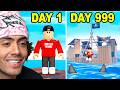 Surviving on a RUSTY RAFT in Roblox!