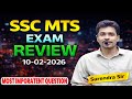 SSC MTS Exam Analysis 2026 | 10 February All Shift Analysis | SSC MTS Exam Review | By Surendra Sir