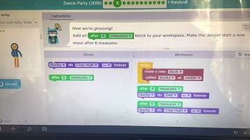 Code.org: Dance Party (2018) Level 3