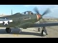 Restored wwii p63 kingcobra fighter flight demo great allison v12 engine sound 