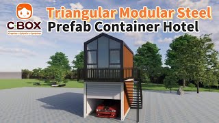 Triangular Steel Prefab Container Hotel Design