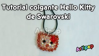 Tutorial colgante Hello Kitty de Swarovski (Pendant beads) - Artipep