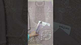 Bin Ilyas Luxury Lawn Embroidered Unstitched 3 Piece 713 - A