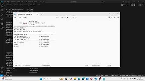 Program kasir sederhana menggunakan Python