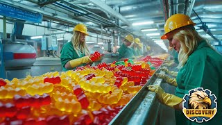 How GUMMY CANDY is Made? The BIGGEST GUMMY CANDY Production Line You Should See