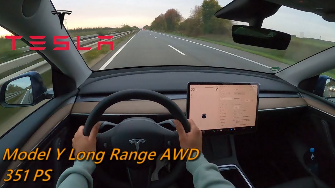 2022 Tesla Model Y Long Range AWD 351 PS TOPSPEED SUNRISE POV DRIVE ...
