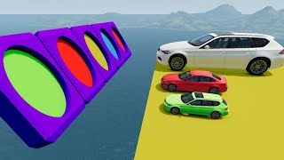 Big Vs small cars Slide color portal trap BeamNG Drive BeamNG 70 O